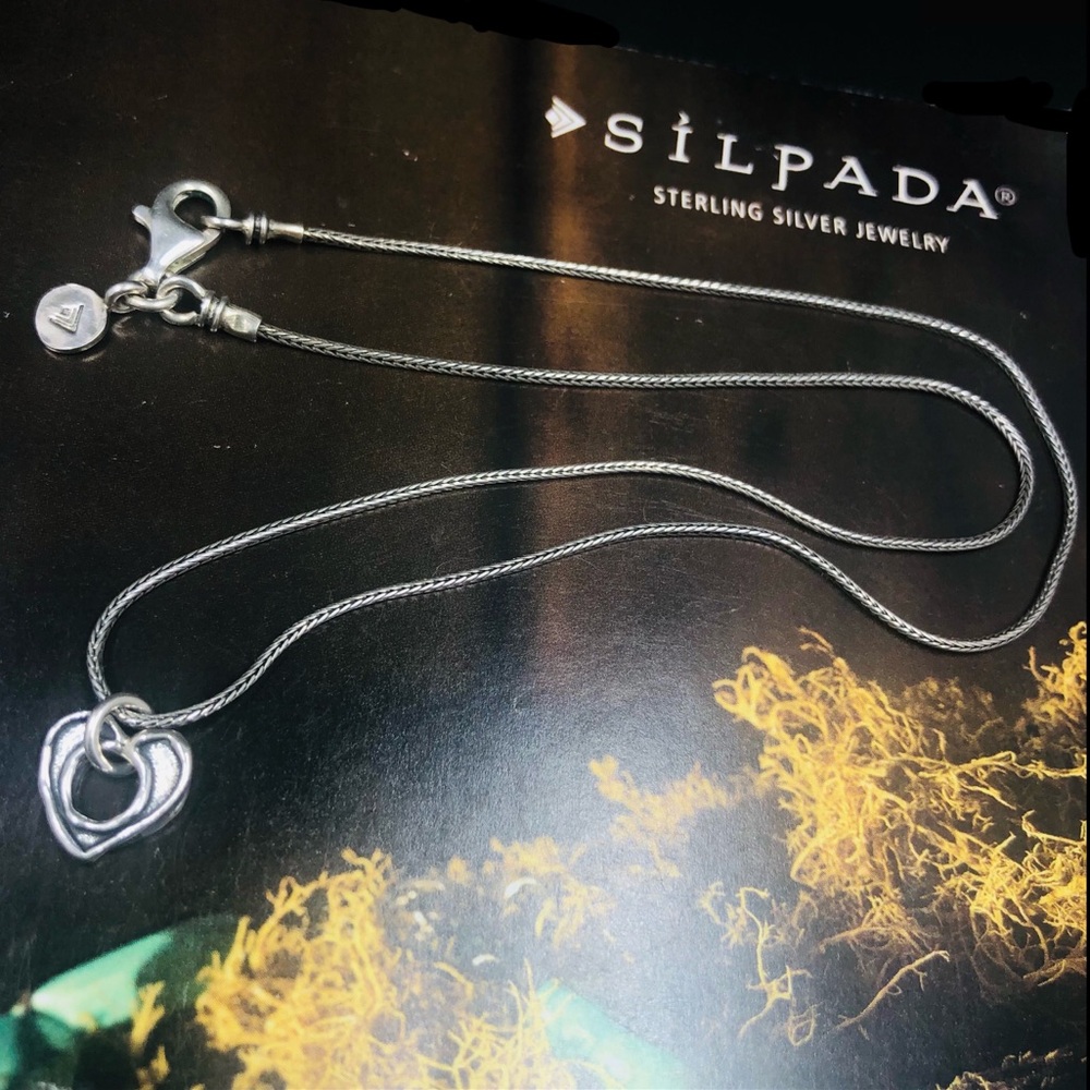 Silpada Retired Sterling Silver Open Heart Necklace - Picture 3 of 14